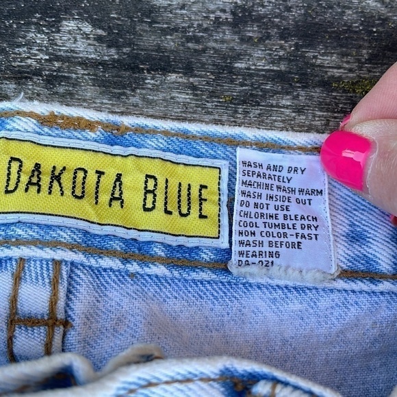 RARE Vintage 80's Dakota Blue Lou Lou Comic Strip Light Wash Denim Jeans size 7 - Picture 8 of 9